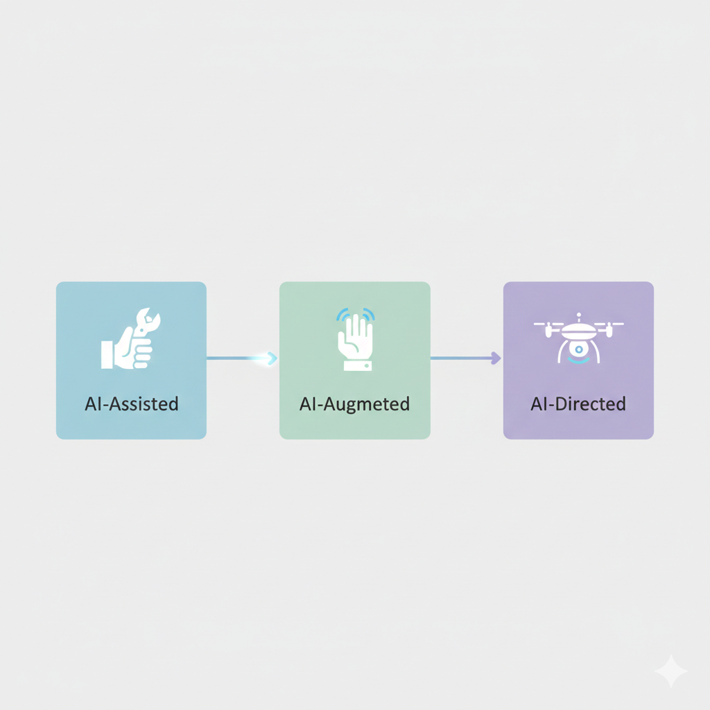 "Illustration showing AI and Machine Learning transforming software development, with coding, testing, and deployment processes enhanced by intelligent algorithms."