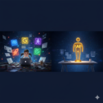 *Digital art showing five AI chatbot icons floating above a dark blue futuristic interface. From left to right: ChatGPT (green glow, crowned winner), Google Gemini (purple), Microsoft Copilot (teal), Anthropic Claude (orange), and Grok (gray). A golden trophy sits beside ChatGPT, symbolizing its top ranking after 112 real-world tests. The image represents a 2026 AI chatbot comparison and buying guide.*